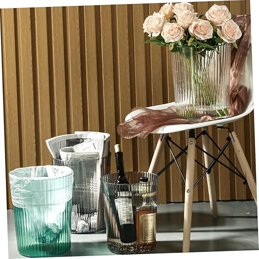Luxshiny Thickened Trash Can Convenient Round Waste Basket for Kitchen Living Office and Bedroom for Use Large