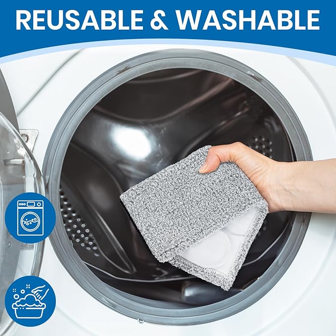 Mirofiebr Dust Mop with 5 PCS Washable Mop Pads and Extendable 57” Long Handle Multifunction Floor Mop for HardwoodMarbleLaminateTile Floor Mopping