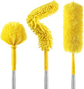 17FT Extendable Duster with 2-9 ft Extension Pole for High Ceilings Newliton Cobweb Duster for Ceiling Fans Hard-to-Reach Areas Long Handle Microfiber Dusting Tool for Home Cleaning