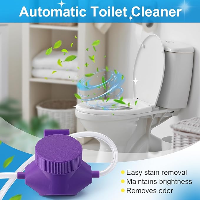 Meonum 2 Pack Toilet Cleaner System Automatic Toilet Cleaner Self Cleaning Bathroom Water Tank System for Automatic Remove Stains Mark Odors from Water Tank Septic Upgraded Version