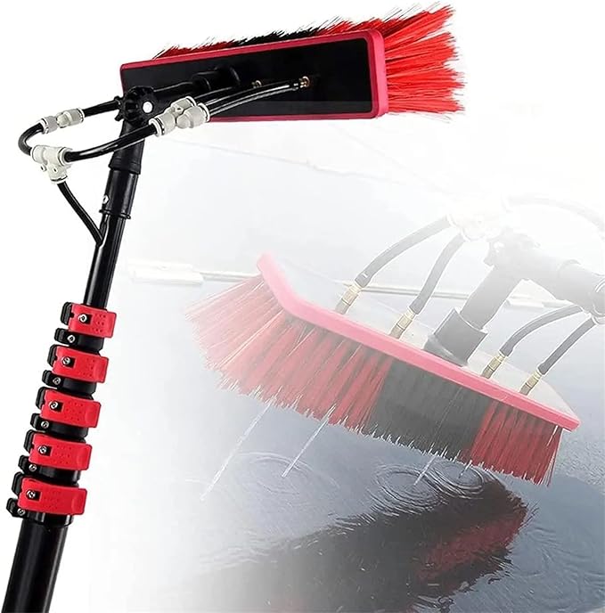 Solar Panel Cleaning Brush Multifunctional Telescopic Window Washer For Cleaning Windows With PoleWater Fed Pole