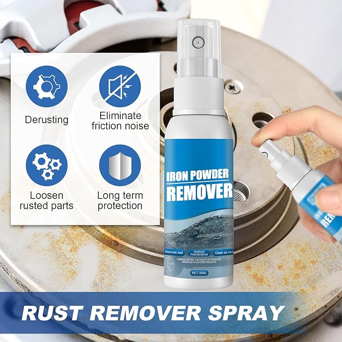 Multi-Functional Quick-Acting Rust Removal Spray2026 New Iron Powder Remover SprayCar Rust Remover Spray Metal Paint Cleaner for Tools Furniture &amp Household Surfaces (3-100ML)