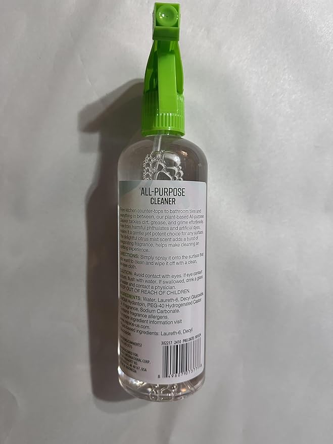 Homebright All Purpose Cleaner Citrus Mist (2 Pack) with Multi Purpose Cloth