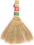 Small Hand-Made Broom with Handle Natural Straw Bed and Sofa Sweeping Brush for Household Cleaning Supplies Desktop Dust Sweeper for Home and Car Use