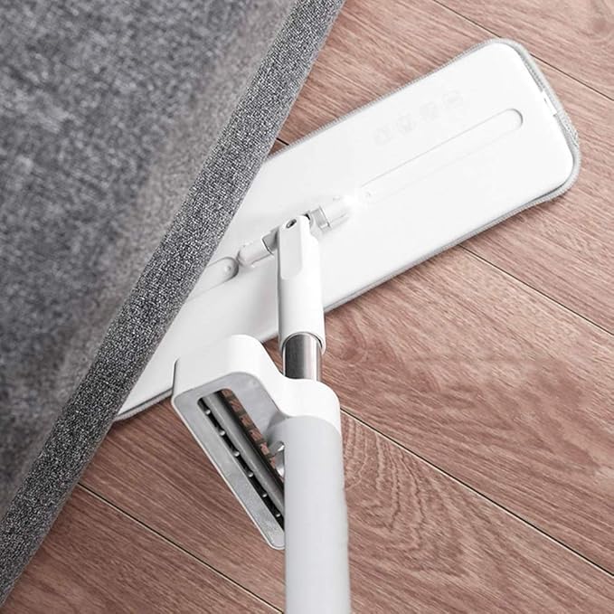 Mop-Microfiber Flat Mop Stainless Steel Handle with Extension Reusable Mop Pads