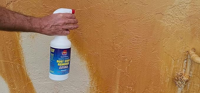 Force 5 SHIPN'SHORE Rust Stain Remover Instant Hull Cleaner Vinyl Fabric Metal &amp Painted Surfaces - Removes Sprinkler Stains from Walls and Fences Instantly. (2 Quart)