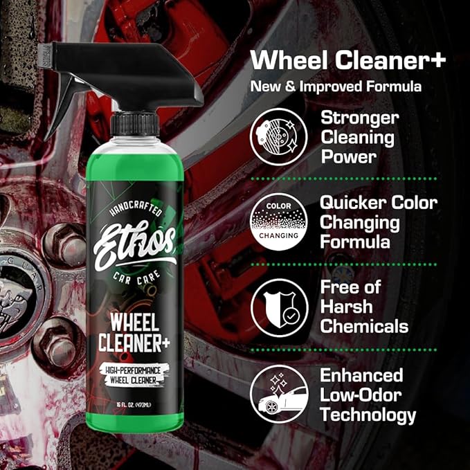 Ethos Wheel Cleaner - Car Wheel Cleaner Spray - Rim Cleaner Spray Brake Dust Iron Remover - Color Change Technology - Professional Strength Formula (Gallon)