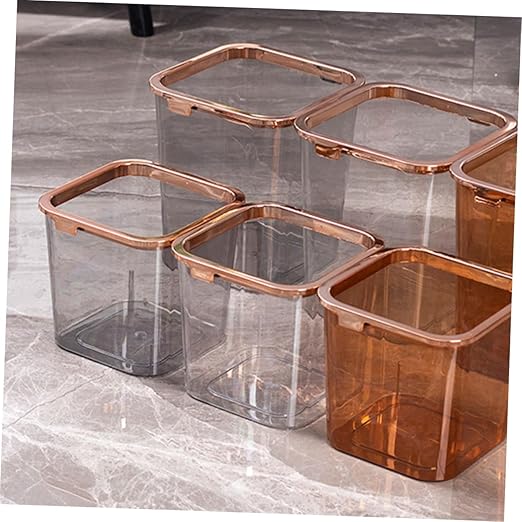 PRETYZOOM 2pcs Trash Can Sturdy Design Heavy-Duty Wastebasket for Kitchen Bathroom Office Garbage Bin Press Ring
