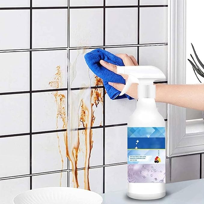 Multi-effect Degreasing &amp Stain Removal Agent All-Purpose Oil Stain Cleaner Kitchen Oil Remover Degreaser Spray Heavy-Duty Kitchen Oil Stain Spray Degreaser for Stoves and Ovens (2PCS)