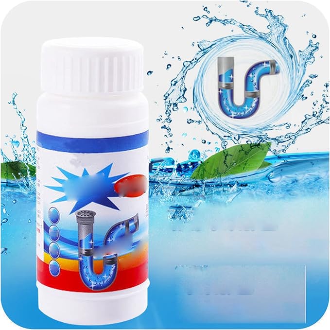Drain Clog Remover Sink Drain Cleaner Powder Strong Unclogging Pipe Dredge Agent Tool with Low Temperature Formula Living Oxygen Technology for Kitchen Toilet Pipeline