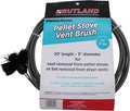 Rutland 3-Inch Pellet Stove/Dryer Vent Brush with 20-Feet Handle