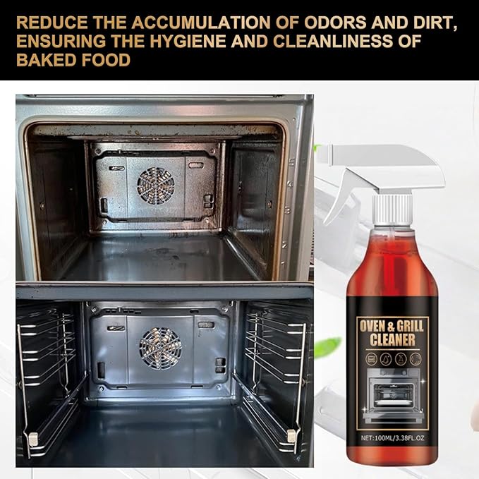 Oven Cleaner Spray Heavy Duty Oven And Grill Cleaner Air Fryer Cleaners Heavy Duty Stove Glass Cleaners Woodburner Glass Door Clean Heavy Duty Oven Clea/ner Clean Up Kitchen Oil Stains (5)
