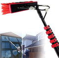 Window Cleaning Pole 12-39ft Outdoor Water Fed Telescopic Brush Extendable Cleaner Conservatory Roof for Photovoltaic Panel Cleaning Trucks Windows30FT/9M