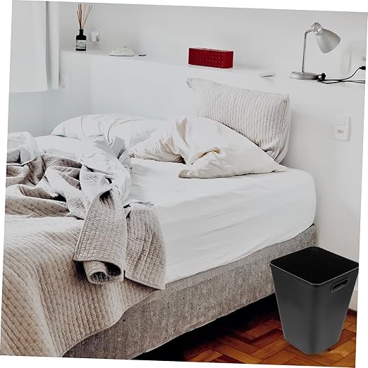 PRETYZOOM Large Square Plastic Trash Can Versatile Wastebasket Bin for Bathroom Kitchen and Office No Lid Design for Easy Access for Home and Dorm Use