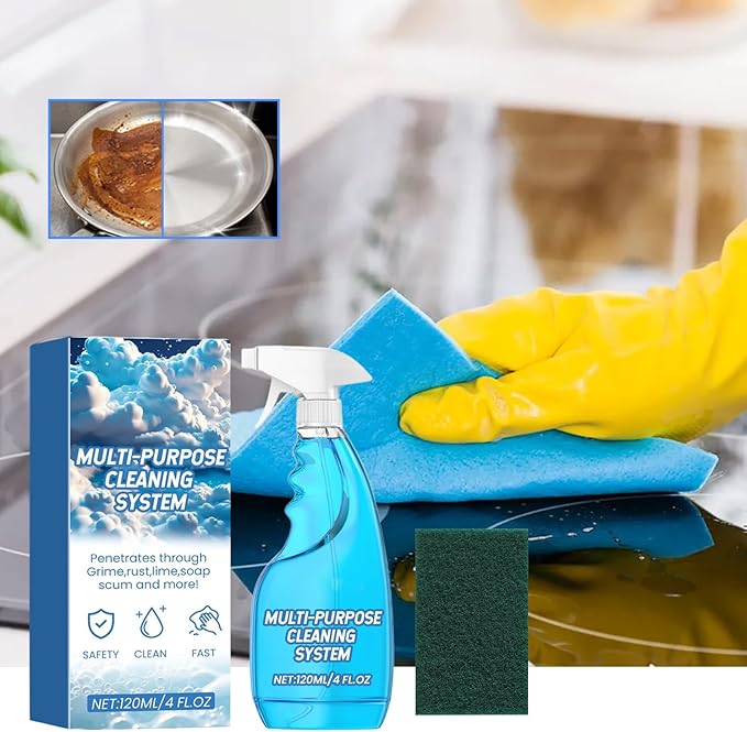 Multi-Purpose Foam Cleaner For Kitchen Car &amp Engine Bay - Deep Cleaning For Grease &amp Oil Stains(3PCS)