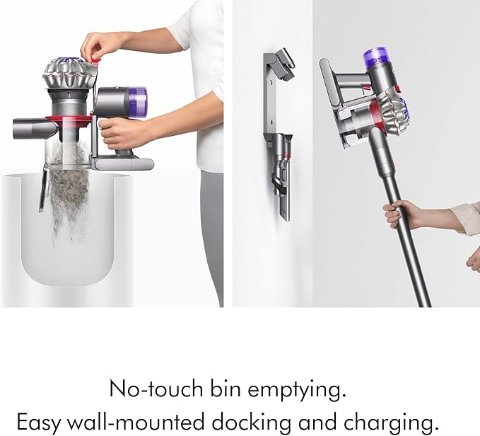 Dyson V8 Plus Cordless Vacuum Cleans Hard Floors and Carpets Detangles Converts to Handheld 115AW 2 Power Modes Up to 40 Minutes¹