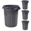Magnum 32 Gallon Trash Can Construction Grade Heavy Duty Plastic Jobsite Ready for Handling and Holding Garbage CMTC-C000-32G04 (4 Pack)