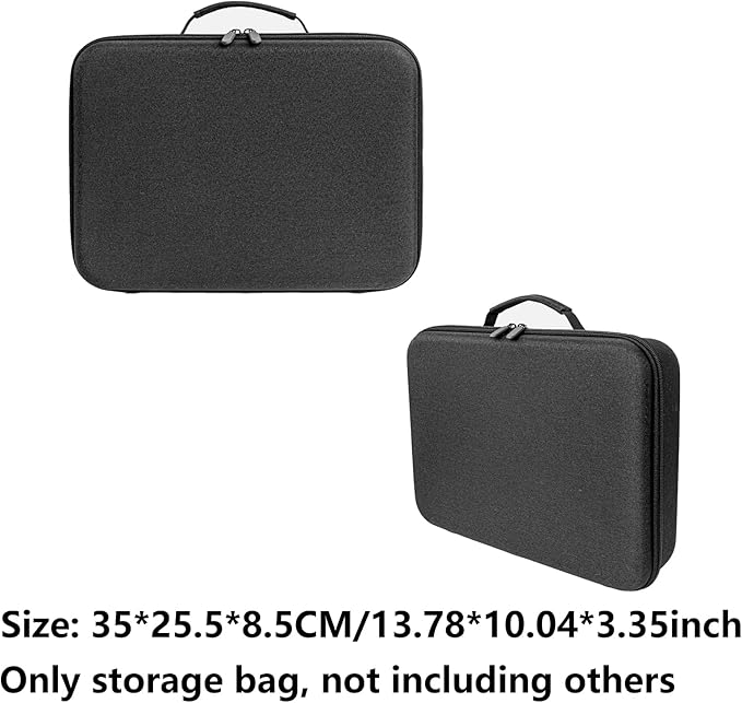 EVA Hard Shell Carrying Case for Ecovacs Mini Window Cleaning Robot Protective Storage Bag Box (Black)