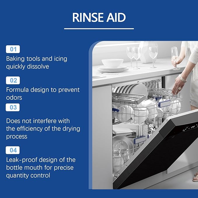Dishwasher Cleaner - Removes Stains &amp Limescale Shines Dishes Prevents Residue Fits Multiple Models(3PCS)