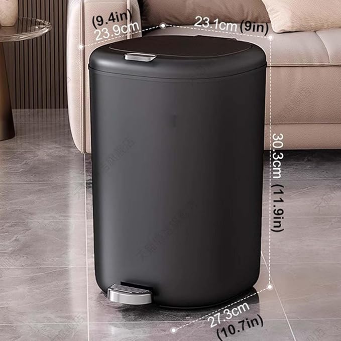 Foot Pedal Trash Can with Lid Large Capacity Trash Can Waste Bin Garbage Can Rubbish Bin Wastebasket Paper Basket Pedal Trash Bin for Kitchen Bathroom Bedroom Living Room