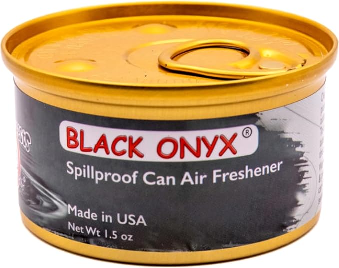 Blunteffects CAN AIR-FRESHENER | Spill-proof | Odor Eliminator Essential | 100% Concentrated | pure oil long lasting | cars | home | office | small spaces | 1.5 Oz | (black onyx 4 Pack)