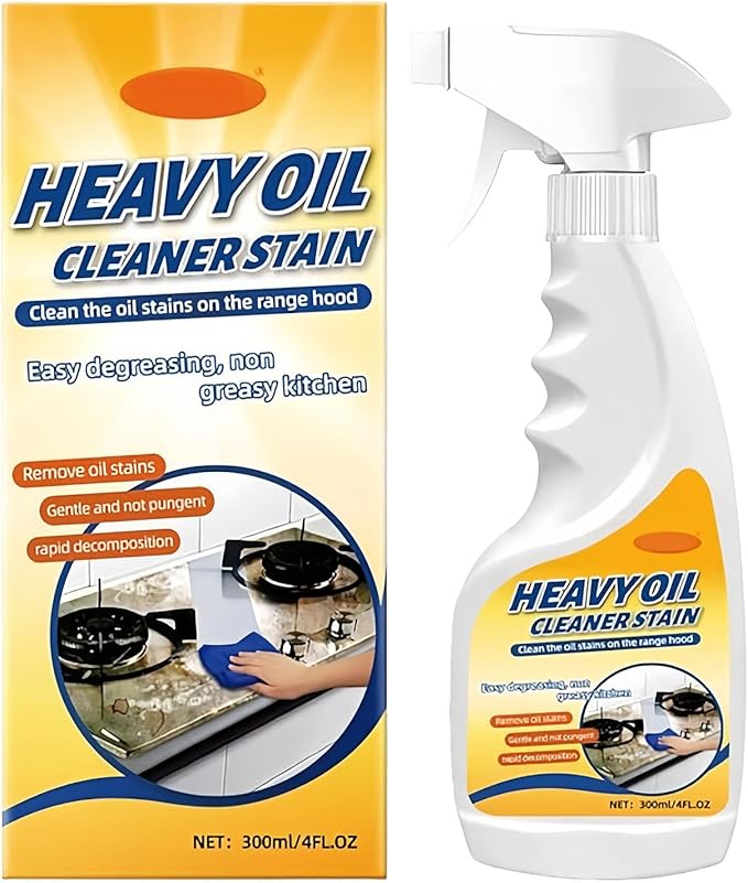 Heavy Oil Cleaner Stain Multi Purpose Cleaner for Kitchen Use Multi Surface Oil and Grease Remover for Oven Stove Range Hood Sink and Appliances (1PCS)