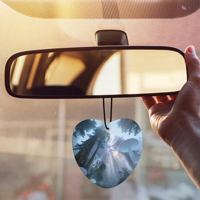 5PCS Car Air Freshener Hanging Personalized Double Sided Tropical Rainforest Car Fresheners Long Lasting New Cars Scents Cute Automotive Freshies for Closets Drawers (tea)