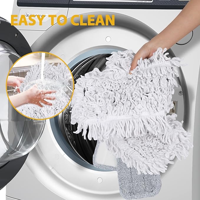 MASTERTOP 36 Professional Industrial Dust Mop for Floor Cleaning Heavy Duty Wet &amp Dry Commercial MopLarge Flat Floor Mops with Telescopic 62'' Long HandleDust Broom for HardwoodTilesOffice