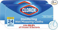 Clorox Disinfecting Wet Mop Pad Disposable Mop Heads Multi-Surface Floor Wipes Rain Clean 2 Packs 24 Wet Refills Per Pack (Package May Vary)