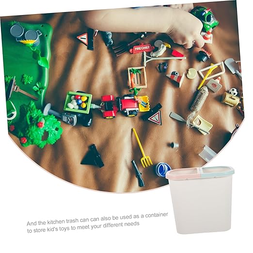 Plastic Trash Can Dual Compartment Bin for Home and Office Waste Management