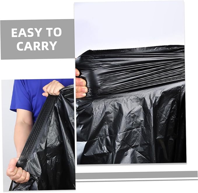 SUPVOX Heavy Duty Large Trash Bags 50Pcs 80X100Cm Extra Large Contractor Garbage Bags for Outdoor Commercial and Residential Use Suitable for 100L Bins