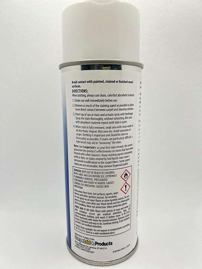 Professional Carpet Spot &amp Stain Remover – Removes Pet Stains Coffee Grease Ink &amp More – pH-Balanced Formula – 14 oz Can (3)