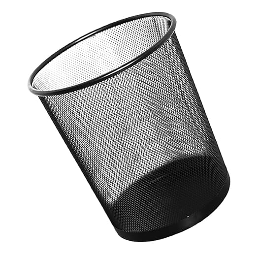 Modern Breathable Iron Mesh Waste Bin Versatile Trash Holder for Office Home Dorm Open-top Design for Easy Waste Disposal Stylish Functional Wastebasket
