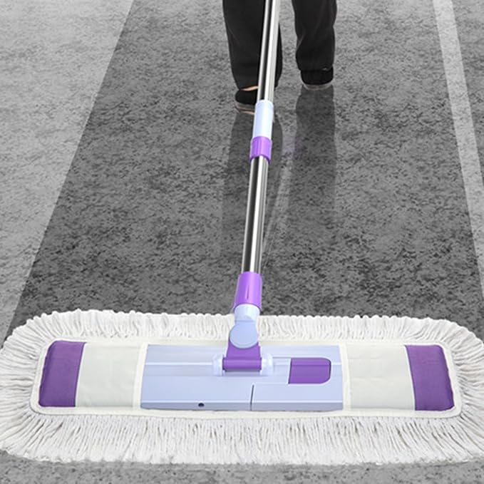 Flat Mop for Floor Care | Flexible Head for Dry &amp Wet Mopping | Efficient Particle &amp Debris Adsorption | Lightweight Household Care Tool