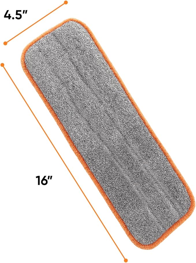 Superio 2 Pack Self-Wringing Microfiber Cleaning Mop Hands-Free Miracle Flat Mop with Wringing Blade for Home Kitchen Bathroom - Hardwood Laminate Tile