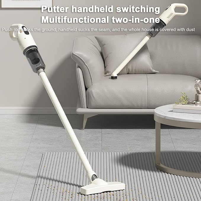 Cordless Vacuum Cleaner - Handheld Stick Vacuum High Suction Dust Remover | Household Carpet Hard Floor Cleaning Tool Lightweight Powerful