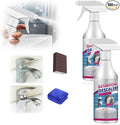 Bathroom Descaler Foam Cleaner Spray 2026 New Upgraded Multipurpose Stubborn Stains Cleaner All Purpose Rinse Cleaning Foam Powerful Descaling Cleaning Agent for Kitchen Bath Glass (2)