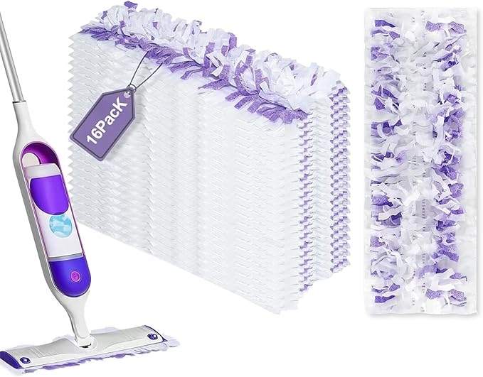 16 Pack Disposable Mopping Pads Refills for Swiffer PowerMop Multi-SurfaceSwiffer Mop Pad Replacement Kit for Floor Cleaning