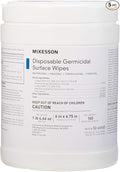 McKesson Germicidal Wipes [1920 Count] Disinfecting Wipes Alcohol Cleaning Disinfectant Wipes Hospital Grade Multi-Surface Wipes 160 Wipes 12 Pack