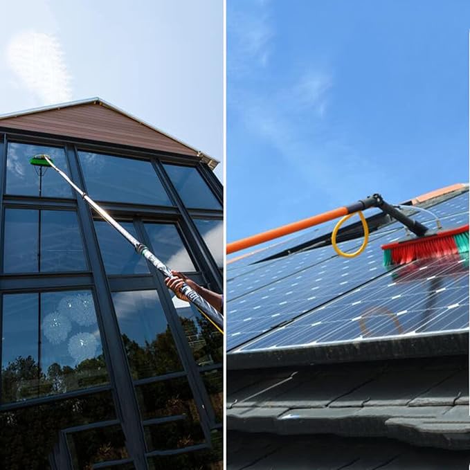 Telescopic Length 3.6m 4 Sections of Water-Passing Brush High-Altitude Cleaning Glass-Cleaning Solar Panel Window Cleaning Pole Water Fed Pole Kit