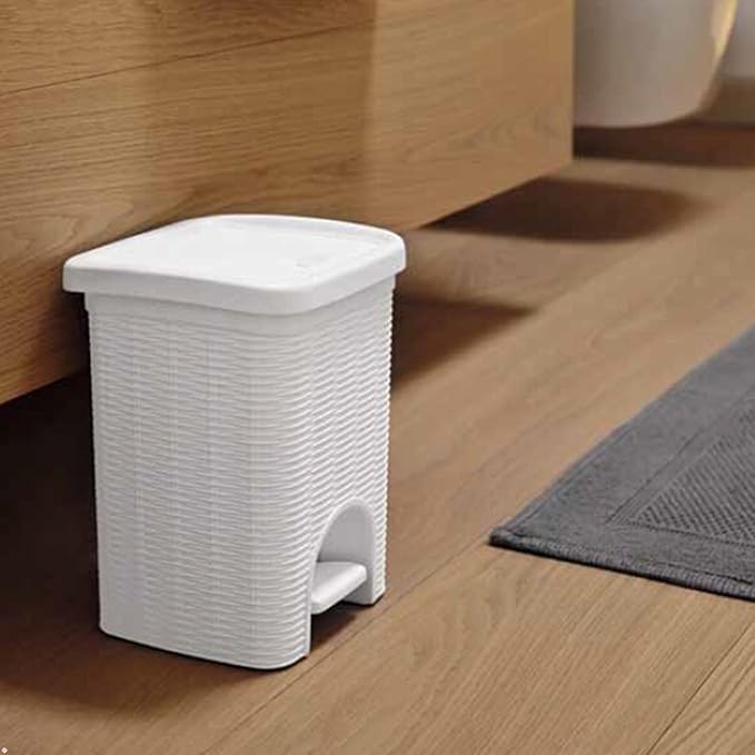 Stefanplast Elegance Bathroom Dustbin Moka 20.5 x 20.5 x 28 cm