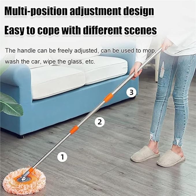 360° Rotatable Adjustable Mop with Retractable Long Handle - 2025 Upgraded Design (1 Set)(1 Set)