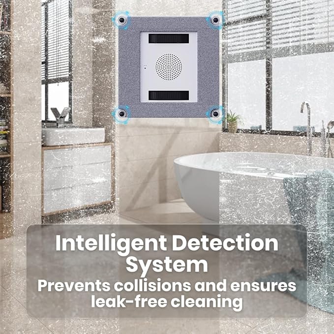Smart Window Cleaning Robot with Dual Water Spray &amp Strong Suction