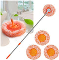 360° Rotatable Adjustable Cleaning Mop with 3 Reusable Heads for Floor Walls Ceilings Window