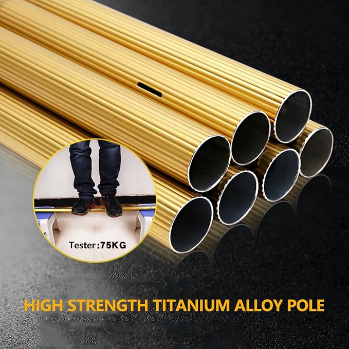 Solar Panel Washing Equipment Solar Panel Cleaning Brush &amp Pole Kit Window Cleaner Water Power Solar Photovoltaic Cleaning Brush with Titanium Alloy Wand Angle Rotatable
