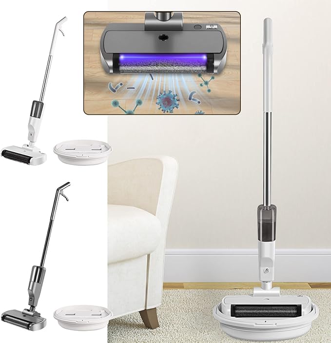Wet Dry Vacuum Cleaner Cordless Floor Washer and Mop Quick Drying 4 in 1 Cleaners for Carpet and Hard Floors