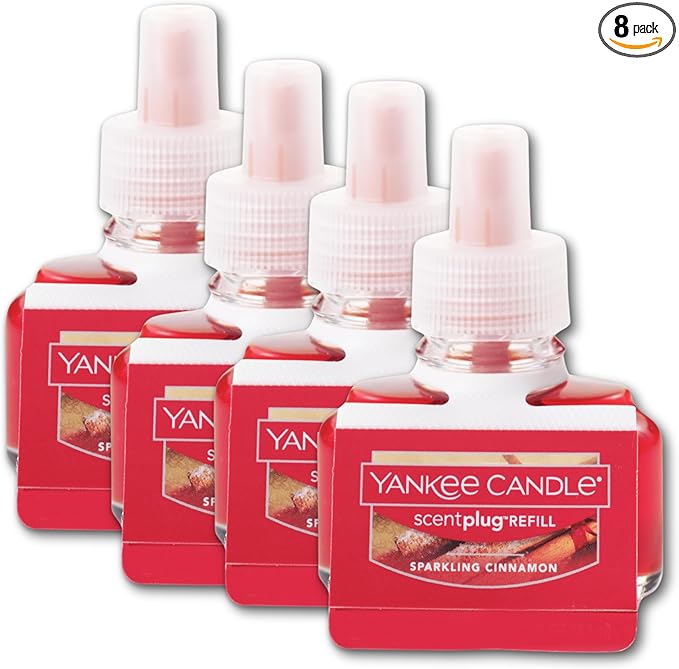 Yankee Candle ScentPlug Refill (2.5 Ounce (Pack of 4) Sparkling Cinnamon)