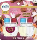 Febreeze Plug In Refills Spring Scents Summer Limited Edition Plug In Refills for Odor-Fighting Fade Defy PLUG Air Freshener 2 pack (Vanilla Suede)