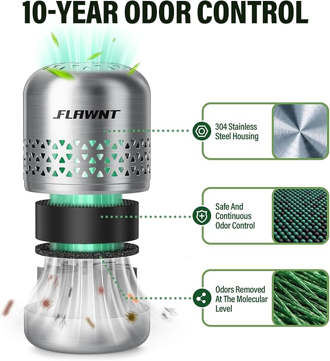 Fridge Deodorizer 10-Year Odor Eliminator for Refrigerator &amp Freezer No Baking Soda Needed Long-Lasting Refrigerator Odor Eliminator Neutralizes Food Smells Space-Saving Kitchen Gadget