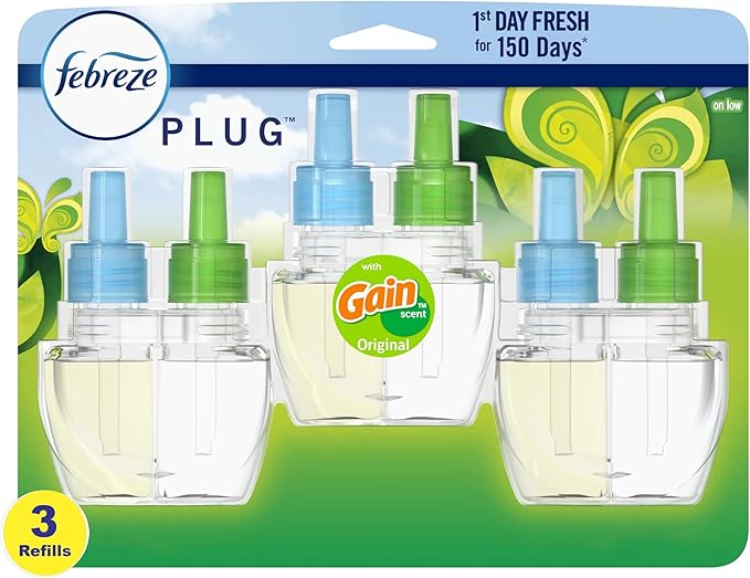Febreze PLUG Gain Original Starter Kit &amp (4) .87 fl. oz. Oil Refills
